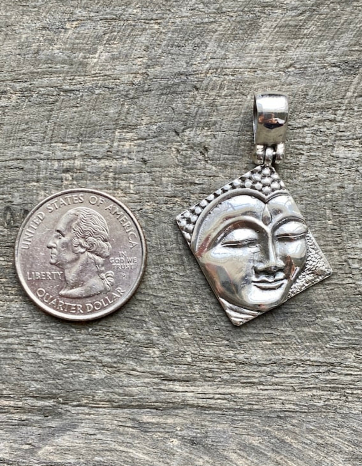 Buddha Solid 925 Silver Pendant