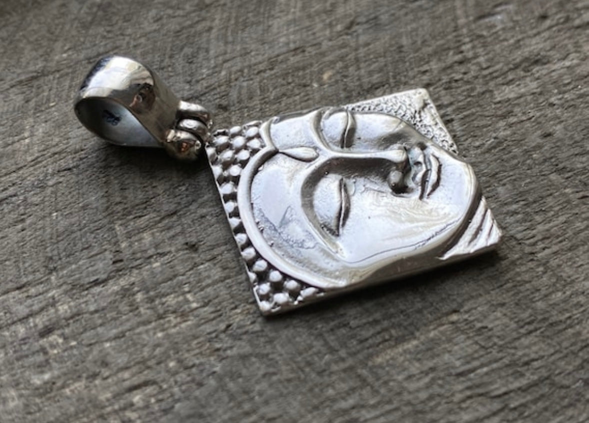 Buddha Solid 925 Silver Pendant