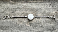 Hand Carved Moon Goddess 925 Silver Handmade Bracelet