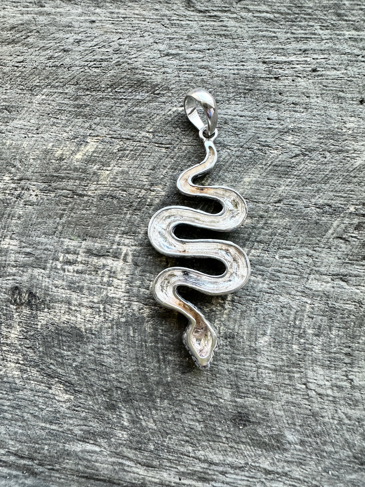 Serpent's Elegance: Sterling Silver Snake Pendant - Handcrafted Reptilian Charm for Unique Style and Symbolic Power