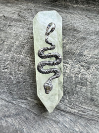 Serpent's Elegance: Sterling Silver Snake Pendant - Handcrafted Reptilian Charm for Unique Style and Symbolic Power