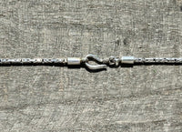 Handmade 2mm Solid Sterling 925 Silver Byzantine Borobudur Chain 23 1/2 inches - Classic Traditional Oriental