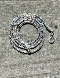 Handmade 2mm Solid Sterling 925 Silver Byzantine Borobudur Chain 23 1/2 inches - Classic Traditional Oriental