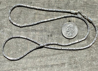 Handmade 2mm Solid Sterling 925 Silver Byzantine Borobudur Chain 23 1/2 inches - Classic Traditional Oriental