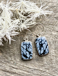 Snowflake Obsidian 925 Silver Handmade Pendant - Crystal Healing Meditation