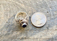 Faceted Gem Stone 925 Silver Handmade Locket Poison Ring