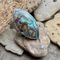 Abalone Shell 925 Silver Handmade Ring Adjustable