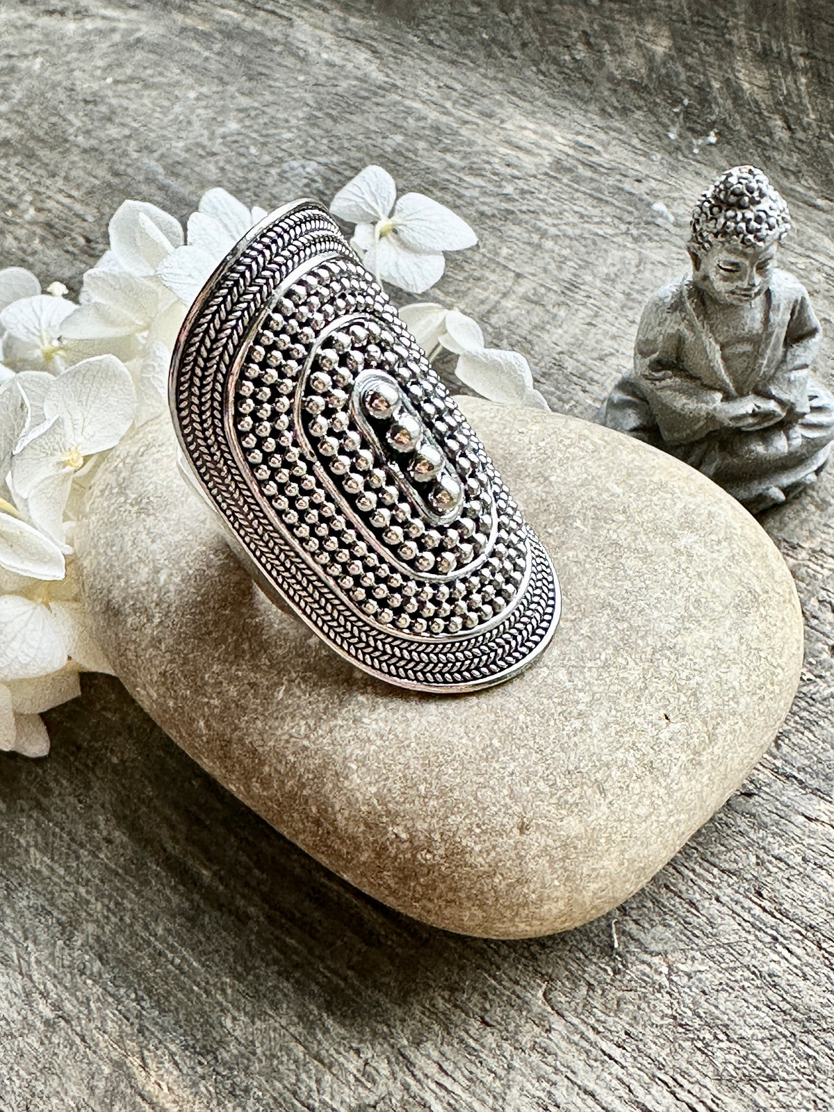 Exquisite Beaded Wrap Ring: Handcrafted 925 Solid Silver Statement Piece for Unparalleled Style and Elegance - Perfect for Any Occasion!