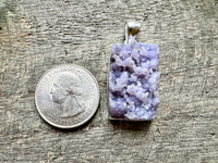 Vineyard Symphony: Handcrafted Rectangle Grape Agate Pendant