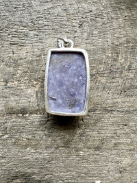 Vineyard Symphony: Handcrafted Rectangle Grape Agate Pendant