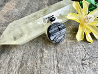 Black Tourmaline With Black Onyx 925 Solid Silver Pendant