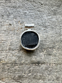 Black Tourmaline With Black Onyx 925 Solid Silver Pendant