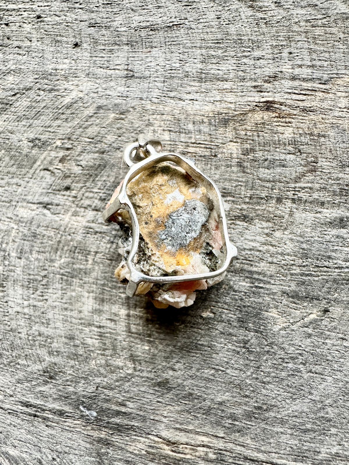 Artisan Crafted 925 Sterling Silver Pendant with Natural Vanadinite Crystal – Harnessing Earth's Elemental Beauty
