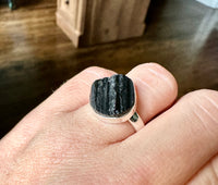 Protection and Style: Handmade 925 Silver Black Tourmaline Ring for Spiritual Empowerment