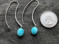 Larimar 925 Sterling Silver Earrings Handmade Sterling Silver Jewelry - Crystal Healing, Meditation