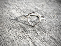 Silver Rings  Geometric  Hexagon   Sterling Silver Handmade Jewelry