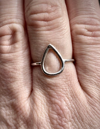 Silver Rings  Geometric  Teardrop   Sterling Silver Handmade Jewelry
