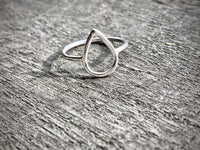 Silver Rings  Geometric  Teardrop   Sterling Silver Handmade Jewelry