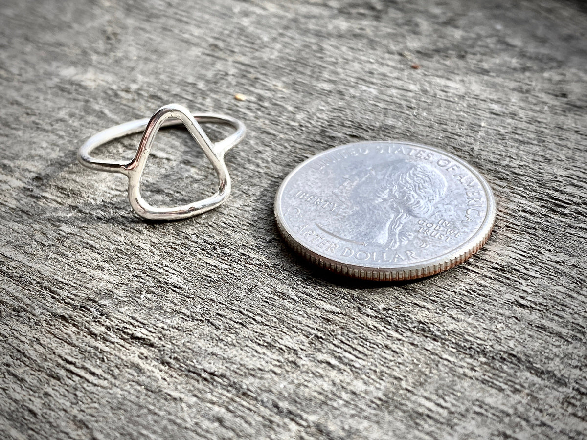 Silver Rings  Geometric  Triangle  Sterling Silver Handmade Jewelry