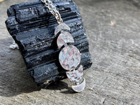 Moon Phase Vertical 925 Silver Pendant and Chain - Crystal Healing Meditation