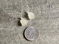 Rare Libyan Desert Glass 925 Silver Handmade Earrings - Crystal Healing Meditation