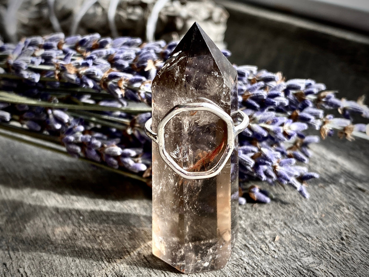 Geometric Octagon 925 Silver Handmade Ring - Crystal Healing Meditation