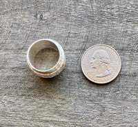 Silver Hammered Handmade Ring - Crystal Healing Meditation