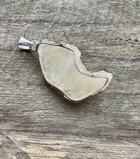 Rare Libyan Desert Glass Stone 925 Silver Handmade Pendant - Crystal Healing Meditation