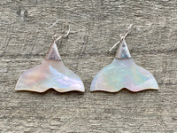Mother of Pearl Carved Tail and Larimar 925 Silver Handmade - Crystal Healing Meditation