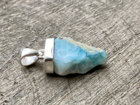 Larimar 925 Silver Handmade Pendant - Crystal Healing Meditation