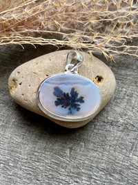 Famous Shazar Stone Dendritic Agate 925 Silver Handmade Pendant - Crystal Healing Meditation