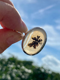 Famous Shazar Stone Dendritic Agate 925 Silver Handmade Pendant - Crystal Healing Meditation