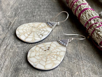 Cool Webb Shell 925 Silver Handmade Earrings - Crystal Healing Meditation