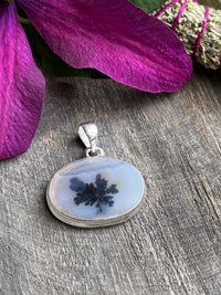 Famous Shazar Stone Dendritic Agate 925 Silver Handmade Pendant - Crystal Healing Meditation