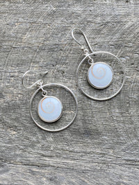 Shiva Eye 925 Sterling Silver Handmade Earrings Jewelry - Crystal Healing, Meditation