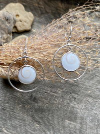 Shiva Eye 925 Sterling Silver Handmade Earrings Jewelry - Crystal Healing, Meditation