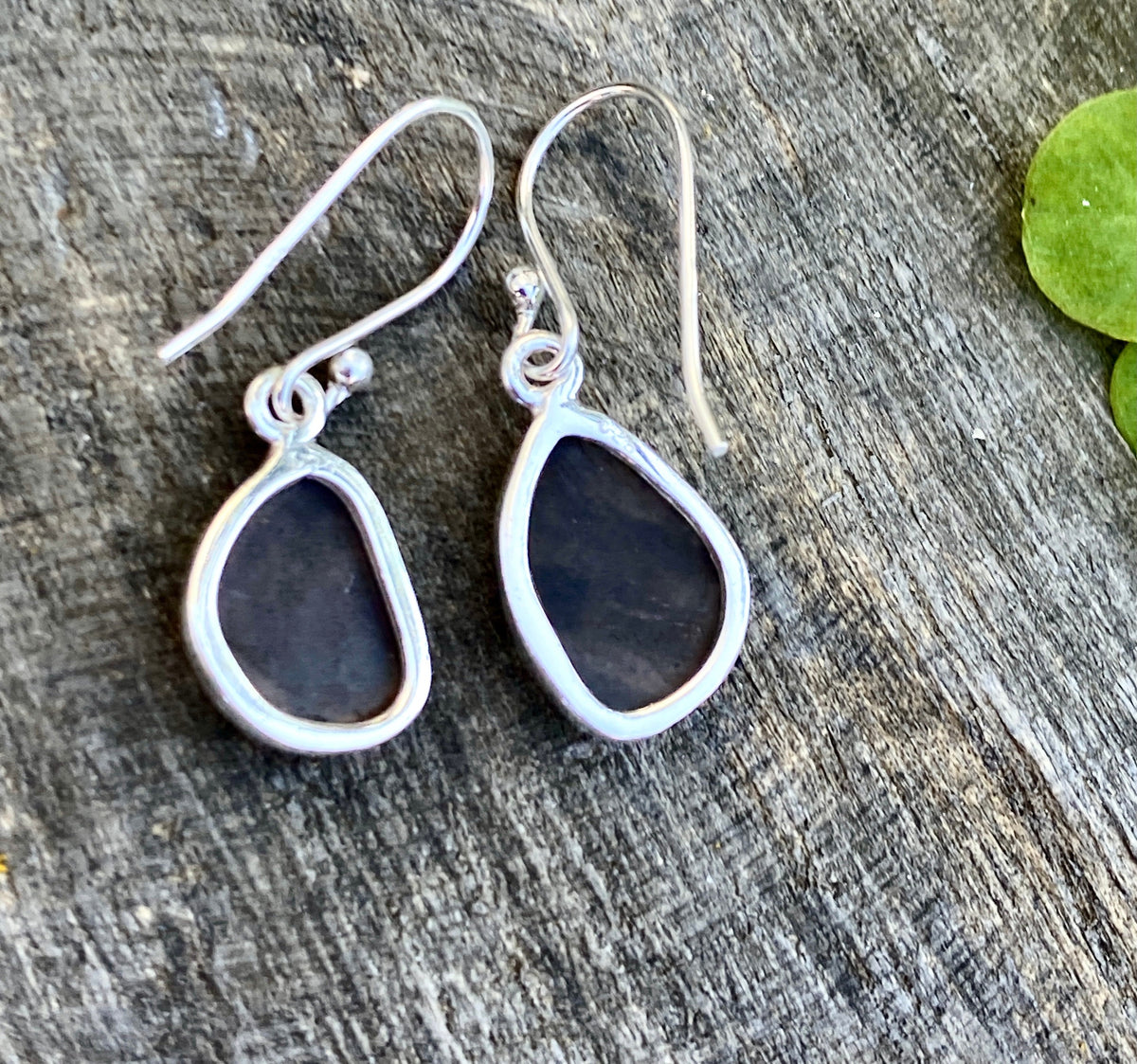 Staffordite Tektite 925 Silver Handmade Earrings - Crystal Healing Meditation