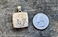 Square Psilomelane Dendrite 925 Silver Pendant Handmade Jewelry - Crystal Healing, Meditation