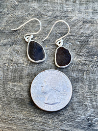 Staffordite Tektite 925 Silver Handmade Earrings - Crystal Healing Meditation