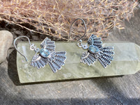 Eagle Blue Topaz 925 Silver Handmade Earrings - Crystal Healing Meditation