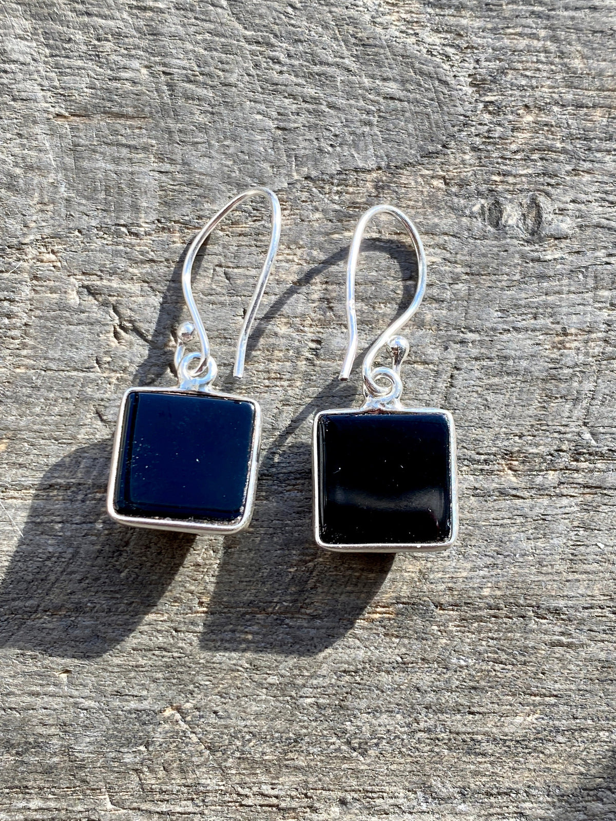 Black Onyx 925 Silver Handmade Earrings - Crystal Healing Meditation