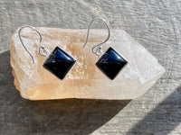 Black Onyx 925 Silver Handmade Earrings - Crystal Healing Meditation