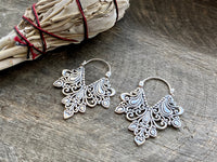 Solid Silver 925 Boho Gypsy Handmade Earrings - Crystal Healing Meditation