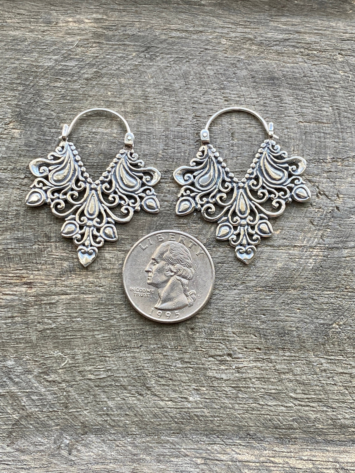 Solid Silver 925 Boho Gypsy Handmade Earrings - Crystal Healing Meditation
