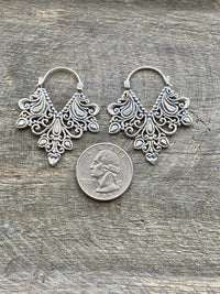 Solid Silver 925 Boho Gypsy Handmade Earrings - Crystal Healing Meditation