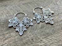 Solid Silver 925 Boho Gypsy Handmade Earrings - Crystal Healing Meditation