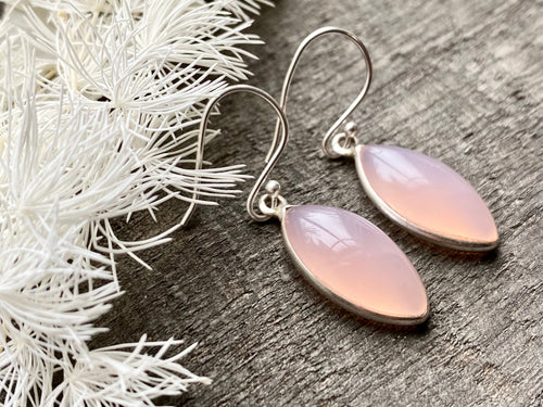 Rose Quartz 925 Silver Handmade Earrings - Crystal Healing Meditation