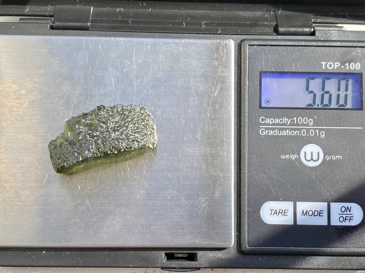 High Vibrational! AA Quality Genuine Czech Moldavite 5.60 gram Tektite - Crystal Healing Meditation