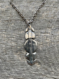 Moon Phase Vertical 925 Silver Pendant and Chain - Crystal Healing Meditation