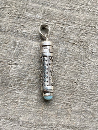 Cool Perfume Pill Urn Prayer Box Solid 925 Silver Handmade Pendant - Crystal Healing Meditation